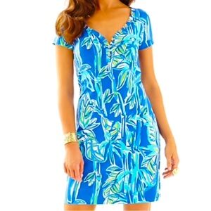 NWT Lilly Pulitzer Palmira Blue Crush Bamboom Dress
